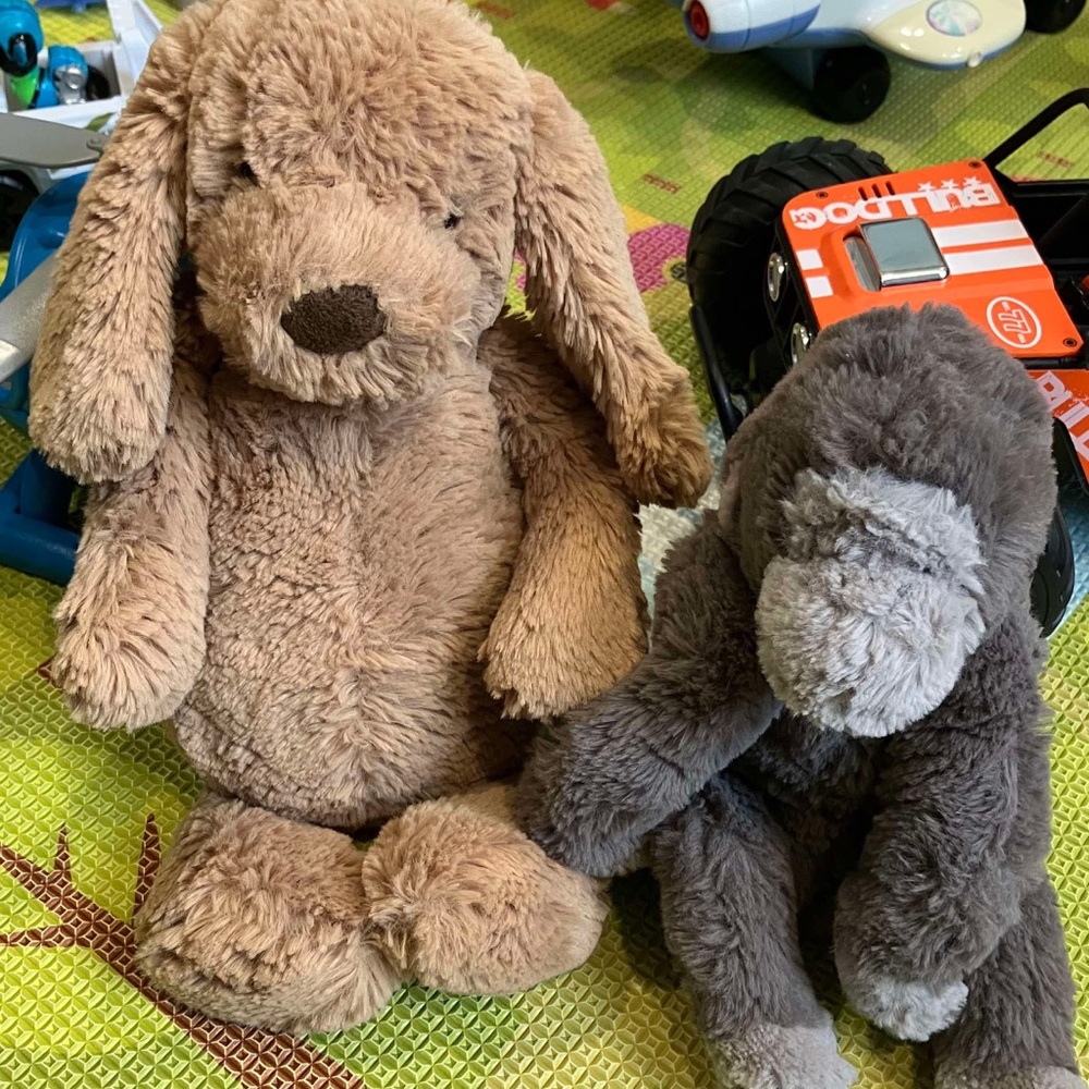 Plush Dog and Gorilla Toy by Jellycat